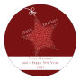Circle Star with String Christmas Labels